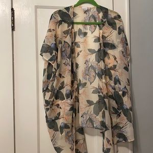 Oversized chiffon cardigan
